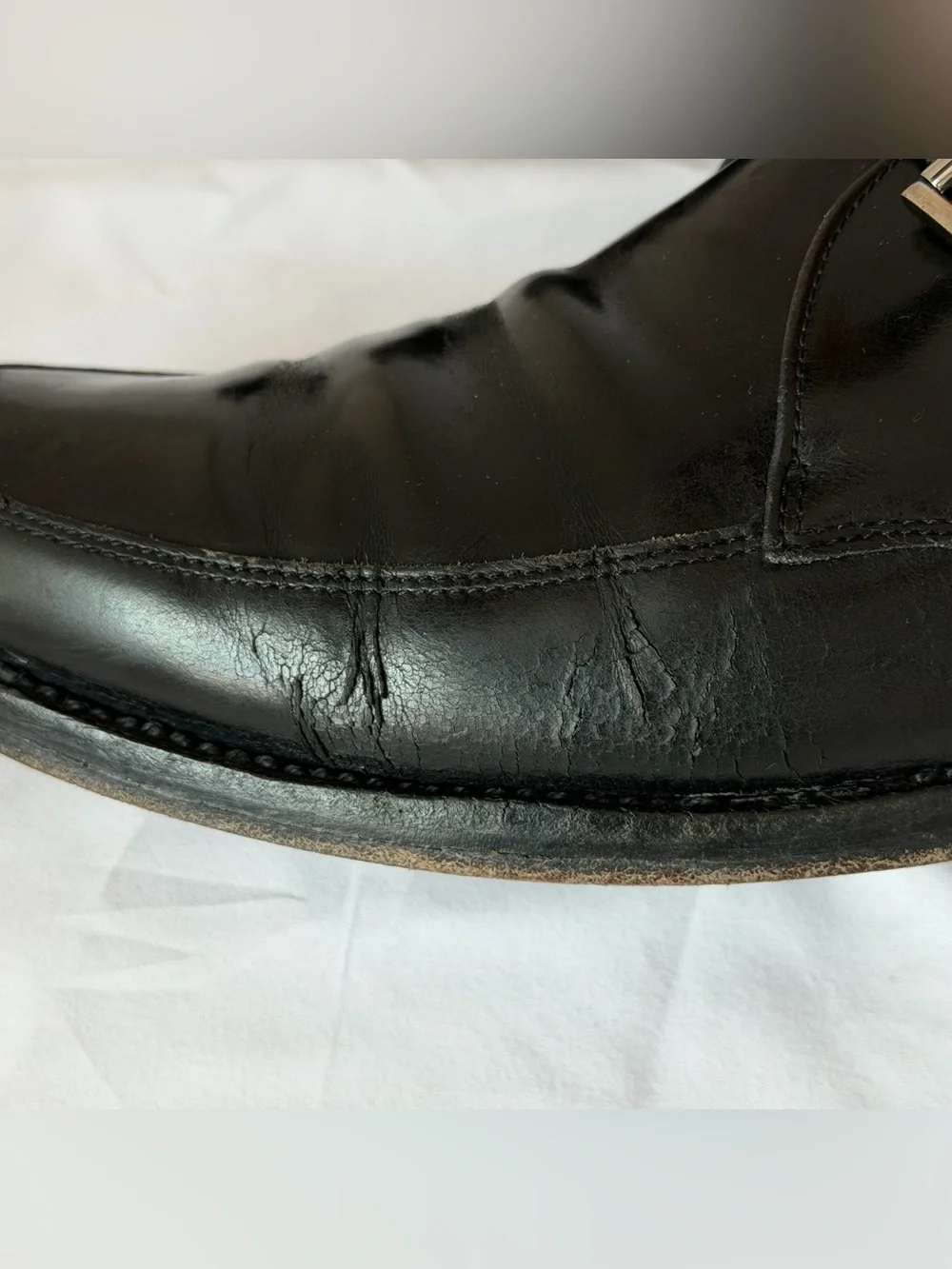 PRADA Black Leather Monk Strap Dress Shoes - Men